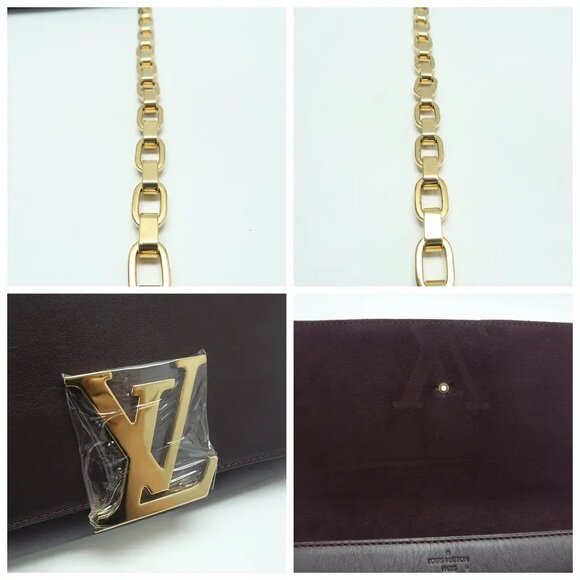 Louis Vuitton Chain Louise Purple Leather Shoulder Bag 922-041125 - Picture 6 of 11